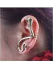 Gothic diy czarny nietoperz w kształcie klipsy do uszu dla kobiet dziewczyn Punk Dragon Snake Butterfly Ax Vintage kolczyki Part