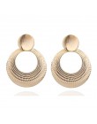 Moda kreatywne kolczyki 2019 duże geometryczne okrągłe kolczyki dla kobiet kolczyki wiszące Drop Earing nowoczesna damska biżute