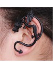 Gothic diy czarny nietoperz w kształcie klipsy do uszu dla kobiet dziewczyn Punk Dragon Snake Butterfly Ax Vintage kolczyki Part