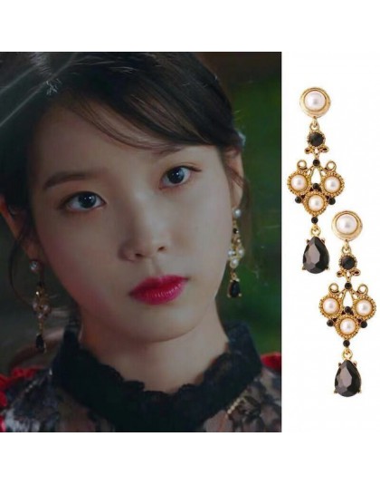 MENGJIQIAO 2019 nowy koreański TV gwiazda eleganckie błyszczące Rhinestone spadek kolczyki dla kobiet metalowe koło kryształ Oor