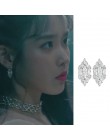 MENGJIQIAO 2019 nowy koreański TV gwiazda eleganckie błyszczące Rhinestone spadek kolczyki dla kobiet metalowe koło kryształ Oor