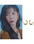 MENGJIQIAO 2019 nowy koreański TV gwiazda eleganckie błyszczące Rhinestone spadek kolczyki dla kobiet metalowe koło kryształ Oor