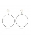Moda kreatywne kolczyki 2019 duże geometryczne okrągłe kolczyki dla kobiet kolczyki wiszące Drop Earing nowoczesna damska biżute