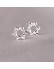 Prawdziwe 925 Sterling Silver biżuteria dla kobiet Cute AnimalHollow kolczyk Stud mały kolczyk dla dziewczyn hurtowych
