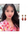 MENGJIQIAO 2019 nowy koreański TV gwiazda eleganckie błyszczące Rhinestone spadek kolczyki dla kobiet metalowe koło kryształ Oor
