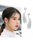 MENGJIQIAO 2019 nowy koreański TV gwiazda eleganckie błyszczące Rhinestone spadek kolczyki dla kobiet metalowe koło kryształ Oor
