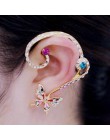 Gothic diy czarny nietoperz w kształcie klipsy do uszu dla kobiet dziewczyn Punk Dragon Snake Butterfly Ax Vintage kolczyki Part