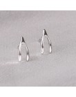 Prawdziwe 925 Sterling Silver biżuteria dla kobiet Cute AnimalHollow kolczyk Stud mały kolczyk dla dziewczyn hurtowych