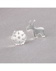 Prawdziwe 925 Sterling Silver biżuteria dla kobiet Cute AnimalHollow kolczyk Stud mały kolczyk dla dziewczyn hurtowych