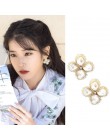MENGJIQIAO 2019 nowy koreański TV gwiazda eleganckie błyszczące Rhinestone spadek kolczyki dla kobiet metalowe koło kryształ Oor