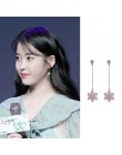 MENGJIQIAO 2019 nowy koreański TV gwiazda eleganckie błyszczące Rhinestone spadek kolczyki dla kobiet metalowe koło kryształ Oor