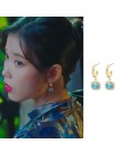 MENGJIQIAO 2019 nowy koreański TV gwiazda eleganckie błyszczące Rhinestone spadek kolczyki dla kobiet metalowe koło kryształ Oor