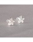 Prawdziwe 925 Sterling Silver biżuteria dla kobiet Cute AnimalHollow kolczyk Stud mały kolczyk dla dziewczyn hurtowych