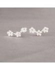 Prawdziwe 925 Sterling Silver biżuteria dla kobiet Cute AnimalHollow kolczyk Stud mały kolczyk dla dziewczyn hurtowych