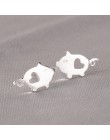 Prawdziwe 925 Sterling Silver biżuteria dla kobiet Cute AnimalHollow kolczyk Stud mały kolczyk dla dziewczyn hurtowych