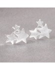 Prawdziwe 925 Sterling Silver biżuteria dla kobiet Cute AnimalHollow kolczyk Stud mały kolczyk dla dziewczyn hurtowych