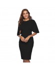 Kobiety elegancka, z falbanami rękawem Ruched Pinup Vestidos ubrania imprezowe do pracy dopasowane rozciągliwe dopasowanie Wiggl