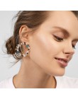 Dvacaman kolorowe kryształowe kolczyki damskie okrągłe koło Dangle kolczyki Rhinestone prezenty hurtowych luksusowe akcesoria do