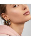 Dvacaman kolorowe kryształowe kolczyki damskie okrągłe koło Dangle kolczyki Rhinestone prezenty hurtowych luksusowe akcesoria do