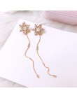 Klasyczne Rhinestone geometryczne kobiety Dangle kolczyki długie asymetryczne kolczyki kolczyki dla kobiet kolczyki wiszące
