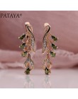 PATAYA 328 rocznica 585 różowe złoto Multicolor kropla wody naturalne cyrkon Wedding Party Fine Jewelry kobiety długie zwisające