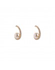 2019 New Arrival symulowane-pearl Trendy okrągłe kobiety Dangle kolczyki osobowość Arc pearl kolczyki czeski spadek kolczyki