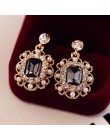 2020 najnowsze koreańskie kolczyki damskie biżuteria perły Vintage Fashion Shiny Crystal kwadratowe kolczyki dla kobiet sprzedaż