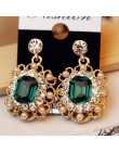 2020 najnowsze koreańskie kolczyki damskie biżuteria perły Vintage Fashion Shiny Crystal kwadratowe kolczyki dla kobiet sprzedaż