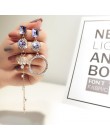 Klasyczne Rhinestone geometryczne kobiety Dangle kolczyki długie asymetryczne kolczyki kolczyki dla kobiet kolczyki wiszące