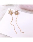 Klasyczne Rhinestone geometryczne kobiety Dangle kolczyki długie asymetryczne kolczyki kolczyki dla kobiet kolczyki wiszące