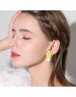 Exknl Party Boho imitacja perły spadek kolczyki dla kobiet 2019 ślubny kwiat dynda moda artystyczna biżuteria kolczyki kobiety