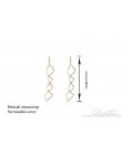 Unikalne Twisted Bar długa linia kolczyki z łańcuszka biały/różowe złoto kolor moda spadek/dynda kolczyk biżuteria Ear Cuff dla 