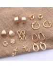 Moda koreański metal złoty kolor Stud kolczyk proste geometryczne Camber koło węzeł twarz matowy nieregularne elipsy kobiety dzi