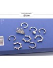 9 sztuk/zestaw Punk imitacja perły klipsy kryształowe dla kobiet artystyczna srebrna kolor Ear Cuff Brincos moda geometria biżut