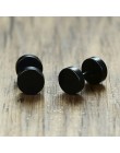 Vnox Fashion kolczyki ze stali nierdzewnej dla kobiet mężczyzn brzana Darbell Punk Gothic Retro Brincos