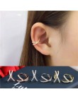 Moda krzyż nie przebity mały kolczyk kobiety biżuteria z nausznikami dziewczyna klip EarCuff Micro Pave kolczyki z cyrkonią bouc