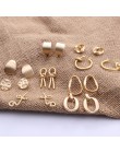 Moda koreański metal złoty kolor Stud kolczyk proste geometryczne Camber koło węzeł twarz matowy nieregularne elipsy kobiety dzi