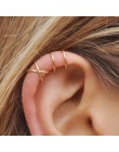 Klipsy na uszy bez dziurek krzyż C kształt nausznice Ear Cuff kobiety kolczyki moda 925 srebro biżuteria Ear Wrap Earcuff