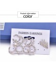 9 sztuk/zestaw Punk imitacja perły klipsy kryształowe dla kobiet artystyczna srebrna kolor Ear Cuff Brincos moda geometria biżut
