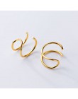 Klipsy na uszy bez dziurek krzyż C kształt nausznice Ear Cuff kobiety kolczyki moda 925 srebro biżuteria Ear Wrap Earcuff
