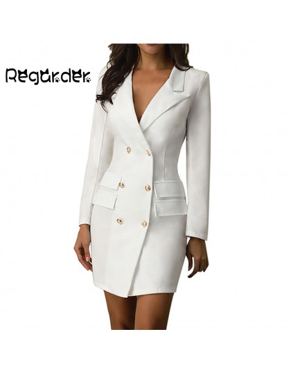 Sexy Lady biuro sukienka kobiety Plus rozmiar Blazer topy z długim rękawem skręcić w dół kołnierz kieszenie kurtka panie Bodycon