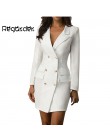 Sexy Lady biuro sukienka kobiety Plus rozmiar Blazer topy z długim rękawem skręcić w dół kołnierz kieszenie kurtka panie Bodycon
