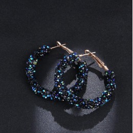 RscvonM nowy projekt moda urok obręcz z kryształem austriackim kolczyki geometryczne okrągłe błyszczące rhinestone duży kolczyk 
