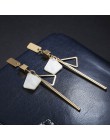 Proste asymetryczne kolczyki dla kobiet akrylowe kolczyki złoty okrągły kwadrat geometryczne kolczyki koreański styl moda Pendie