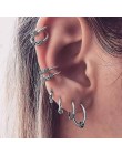 9 sztuk/zestaw Punk imitacja perły klipsy kryształowe dla kobiet artystyczna srebrna kolor Ear Cuff Brincos moda geometria biżut