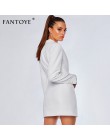 Fantoye damska biała marynarka płaszcz moda V Neck z długim rękawem biurowa, damska marynarka garnitury 2019 jesienna kurtka dam