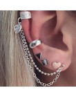 9 sztuk/zestaw Punk imitacja perły klipsy kryształowe dla kobiet artystyczna srebrna kolor Ear Cuff Brincos moda geometria biżut