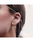 9 sztuk/zestaw Punk imitacja perły klipsy kryształowe dla kobiet artystyczna srebrna kolor Ear Cuff Brincos moda geometria biżut