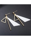 Proste asymetryczne kolczyki dla kobiet akrylowe kolczyki złoty okrągły kwadrat geometryczne kolczyki koreański styl moda Pendie