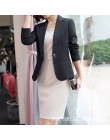 Marynarka strój s damskie ubrania do biura pełna rękaw marynarka Slim + bez rękawów sukienka 2 sztuka zestaw Vestido formalne st